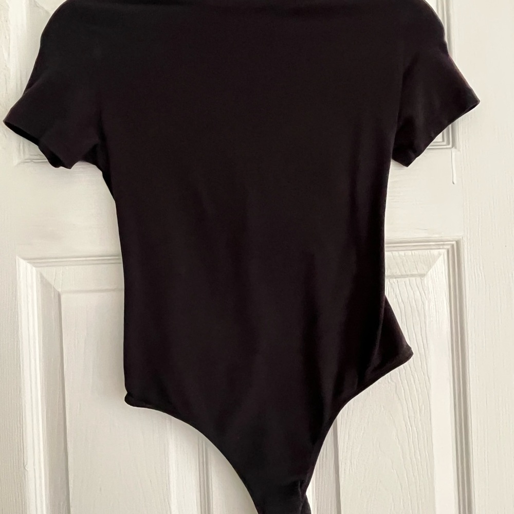 Skims Black bodysuit in Soot, medium